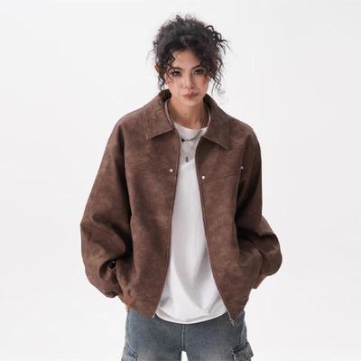 Women's American Retro Faux Leather Jacket