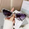 New Luxury Diamond-encrusted Cat-eye Sunglasses Ladies Personality Metal Butterfly Frame Ins Sunglasses