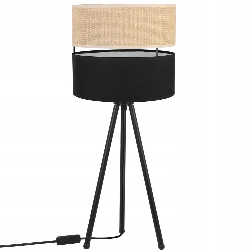 TABLE LAMP JUTE LAMPSHADE 20 CM BLACK
