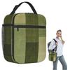 Corduroy Sage Green Pattern Insulated Lunch Bag for Women Kids Portable Food Boxes Thermal Lunch Box Tote