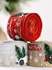 Wired Edges Ribbon Holiday Atmosphere Vintage Truck Ribbon Linen Cloth 5x500cm