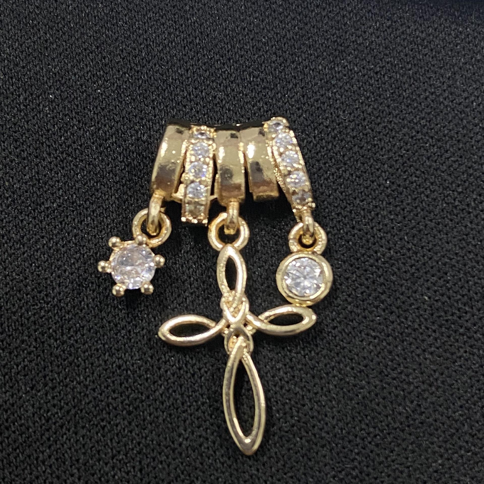 

14k Gold Plated Silver Butterfly Diamond Pendant with Zircon - Handmade DIY Jewelry Necklace/Bracelet Accessory