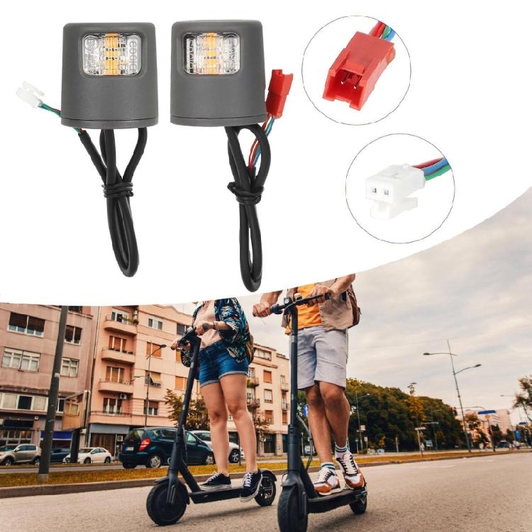 Quick Install Handlebar Direction Indicator For Electric Scooters Weatherproof ABS Housing Night Driving