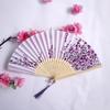 Vintage Bamboo Silk Women's Folding Fan - Portable Dance Gift