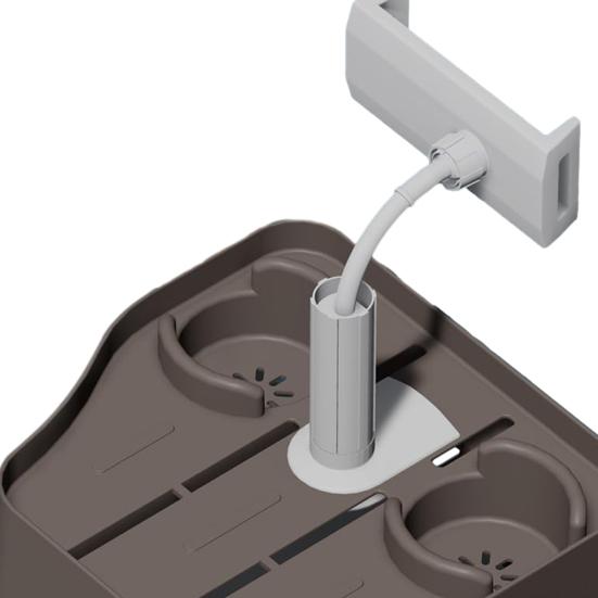 Podnosový stolek do vířivky 3v1 Nastavitelný podnosový stolek s držákem na pohár a držákem na telefon Boční stolek do vířivky pro většinu nafukovacích vířivek a lázní