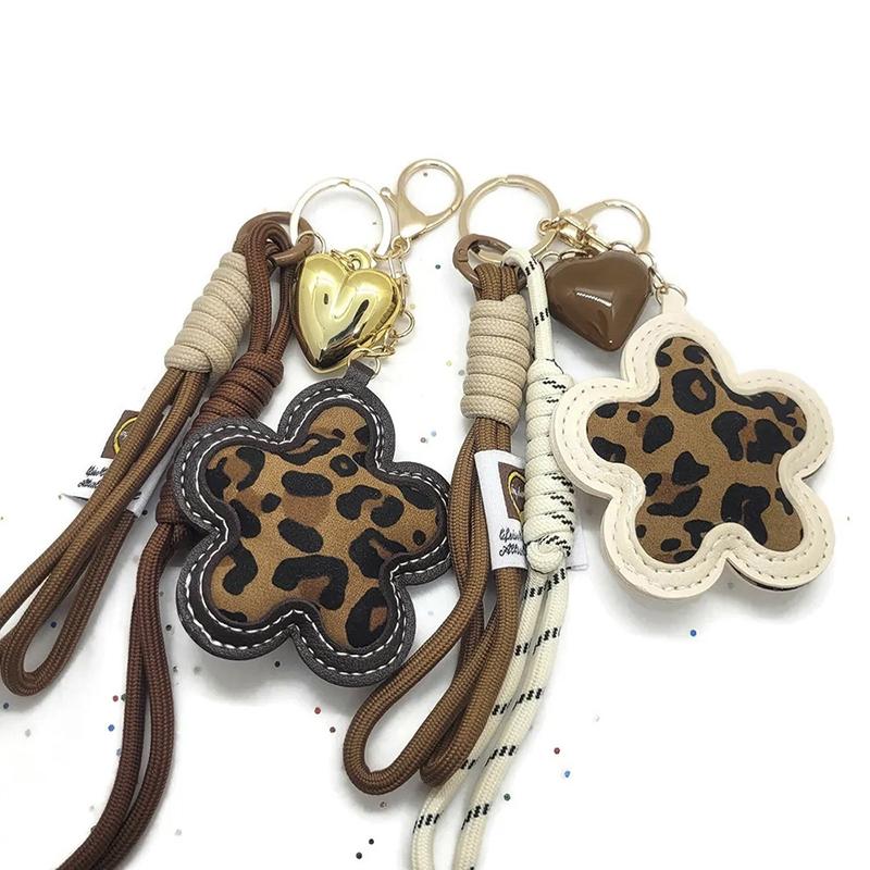 Yogodlns Leopard Flower Pattern Mini Backpack Hanging Handbag Pendant Bag Pendant Bags Accessories