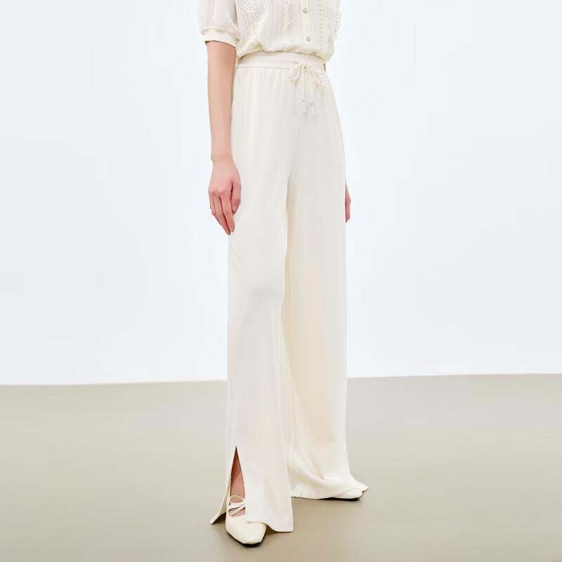 Qushuiyiren 2025 Summer Loose Ice Silk Casual Long Pants