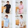 Streetwear Shirt For Women With Spliced Polyester Cotton Fabric Spring Casual Style