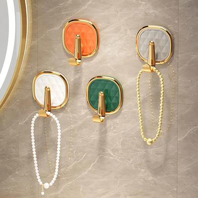 1/4 Pcs Luxury Punch-Free Wall Hooks Strong Sticky Coat Hanger Rack Clothes Towel Bag Key Kitchen Door Organizer Easy Install