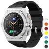 Luxury Modification Kit for Samsung Galaxy Watch 8 Classic 46mm Stainless Steel Case Silicone Strap for Watch 8 46mm Accessories