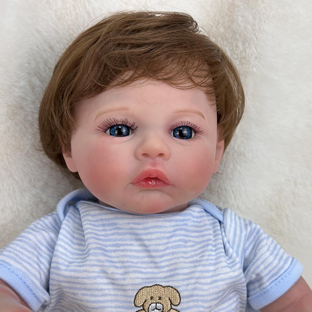 45 cm omyvatelná, realistická měkká, ručně malovaná Simulace Baby Reborn panenka Dětská hrací panenka