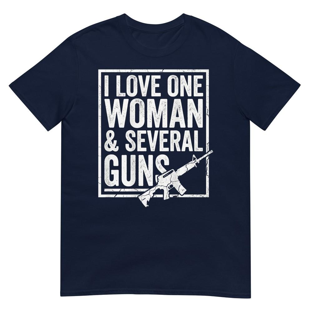 I Love One Unisex Several Guns Husband Funny Gun (On Back) Tshirt (1) S