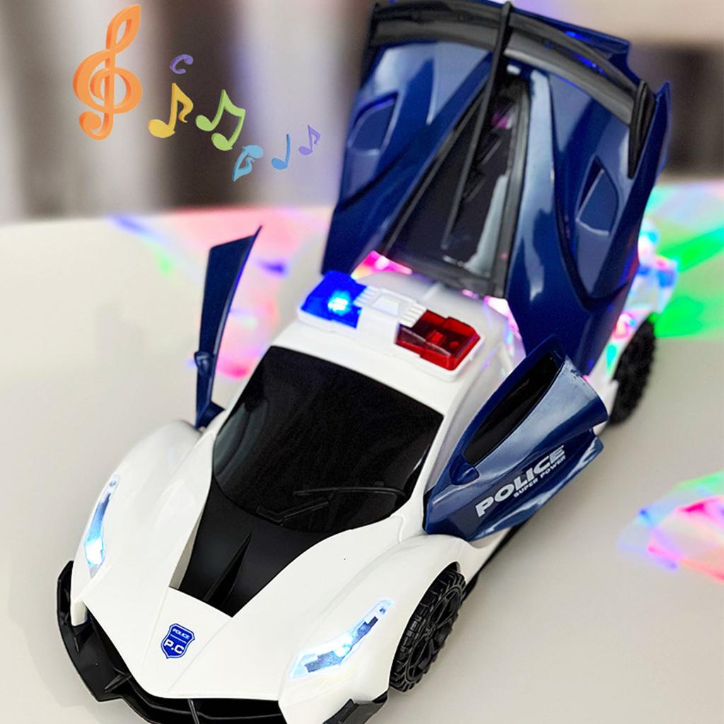 Carro RC Brinquedo 360° Rotação Vibrante Luzes Sons Controle Remoto Modelo de Carro para Meninos Presente