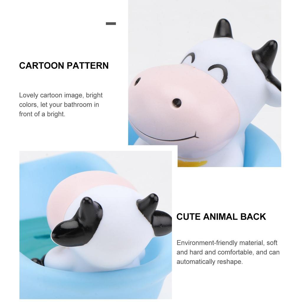Cartoon Bathtub Soap Box Cute Animal Holder Kids Bathroom Case Drain Tray Portable Soap Dish Container NonMetal