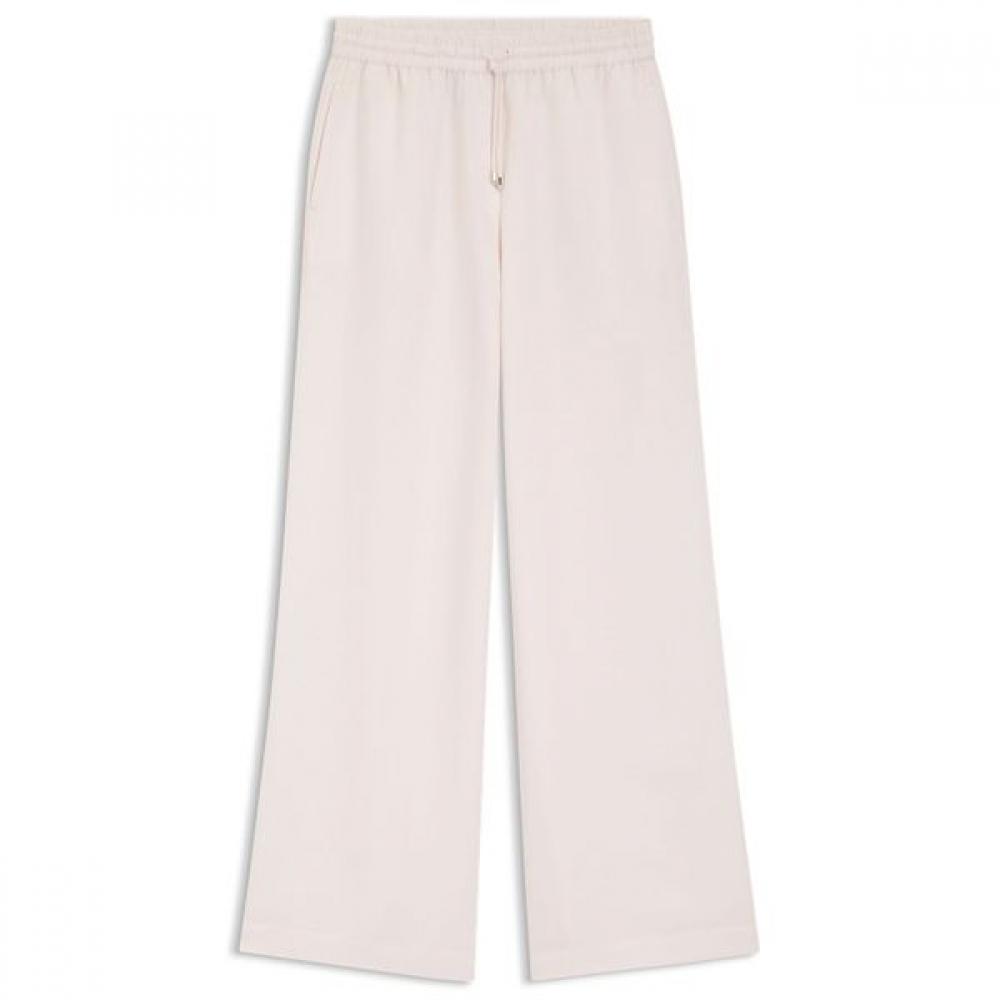 BOSS Calças Femininas Wide Leg Cintura Elástica Rosa Claro 50562213680