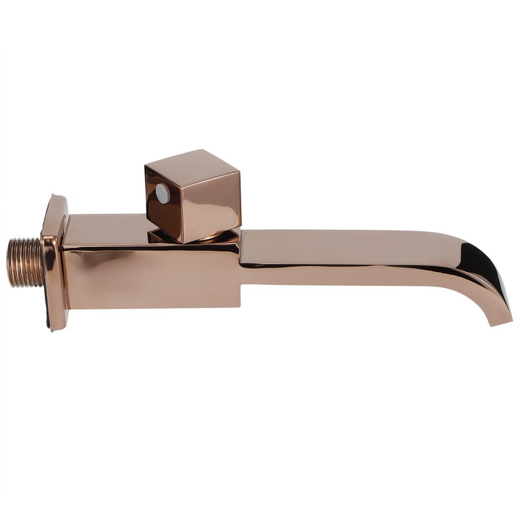 G1/2 Wall in Faucet Single Cold Waterfall Sink Basin Water Tap Bathroom Accessory( Gold )
