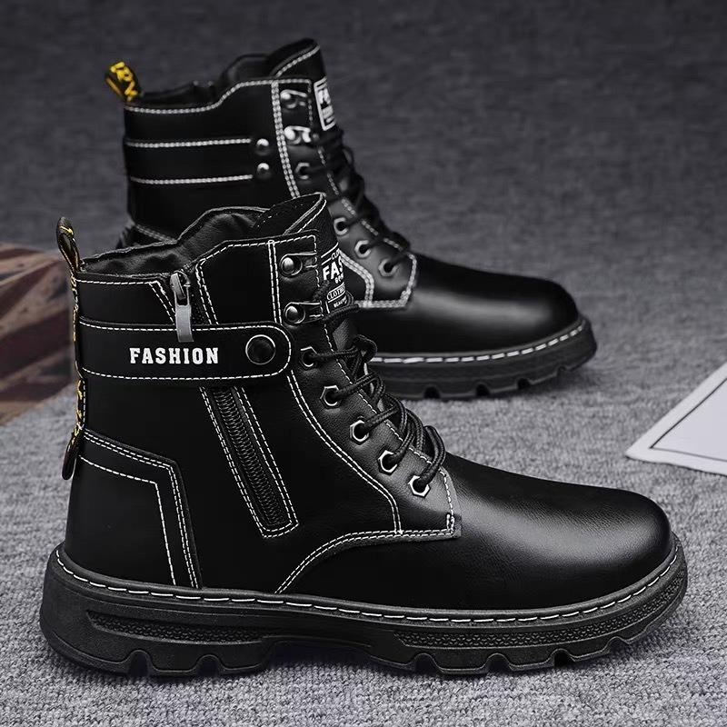 High-top Men's Shoes Autumn Outdoor Mountaineering Overalls Boots Work Martin Boots Men's Locomotive Sports Trendy Shoes Men