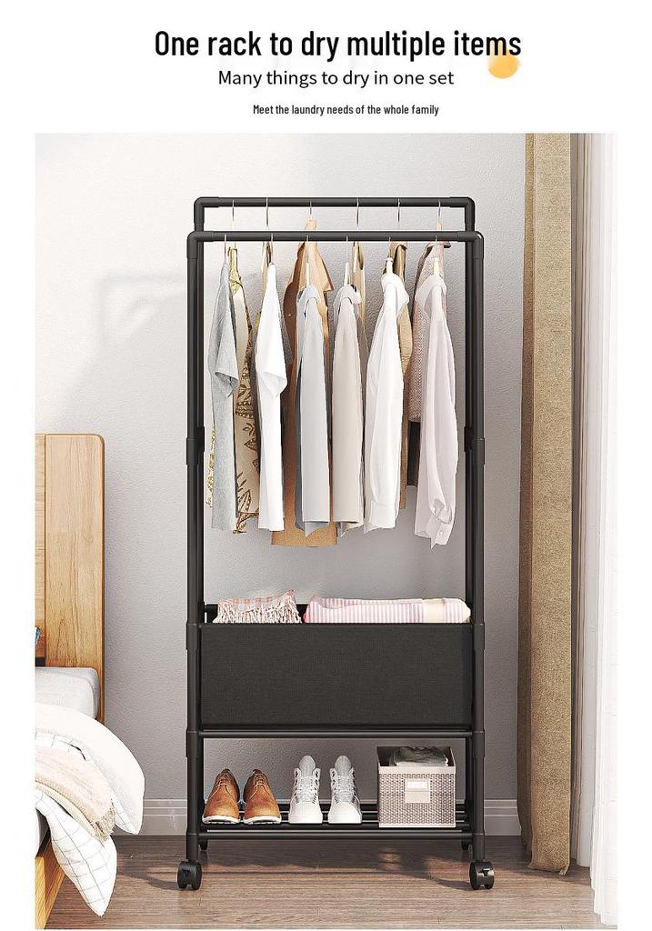 Foldable Multi-functional Clothes, Hat, and Shoe Rack for Bedroom Storage