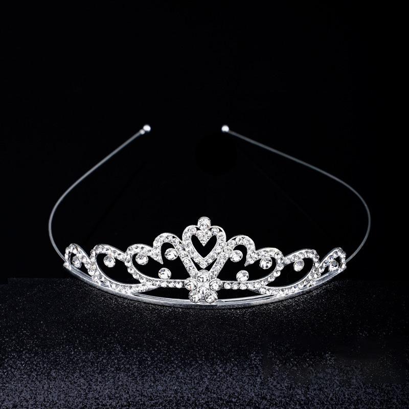1PC Crystal Exquisite Rhinestone Children Girls Jewelry Gifts Hair Accessories Wedding Tiaras Queen Princess Crown Women Headband