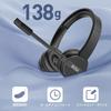 EKSA H12 Wired Headset with AI Noise Headphones with Mute Volume Handheld PC for Web Working from Online Remote Voice Black Cancelling, Microphone,