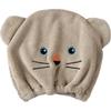 Cute Cartoon Bear Soft Absorbent Dry Hair Cap For Kids Coral Fleece Microfiber Hair Drying Towel Head Wrap For Children Kids