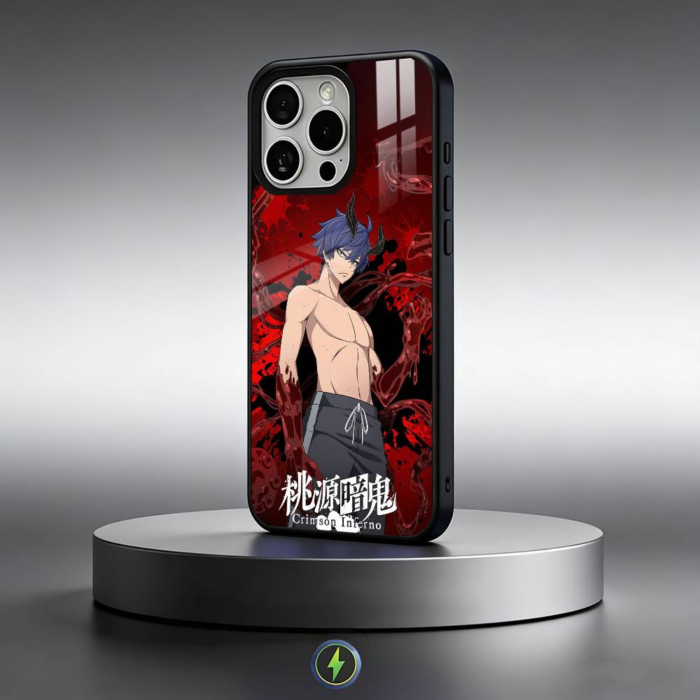 T-Tougen Anime A-Anki Handyhülle Für iPhone17,16,15,14,13,12,11 Plus,Pro Max Magnetisch Für Magsafe Kabelloses Laden