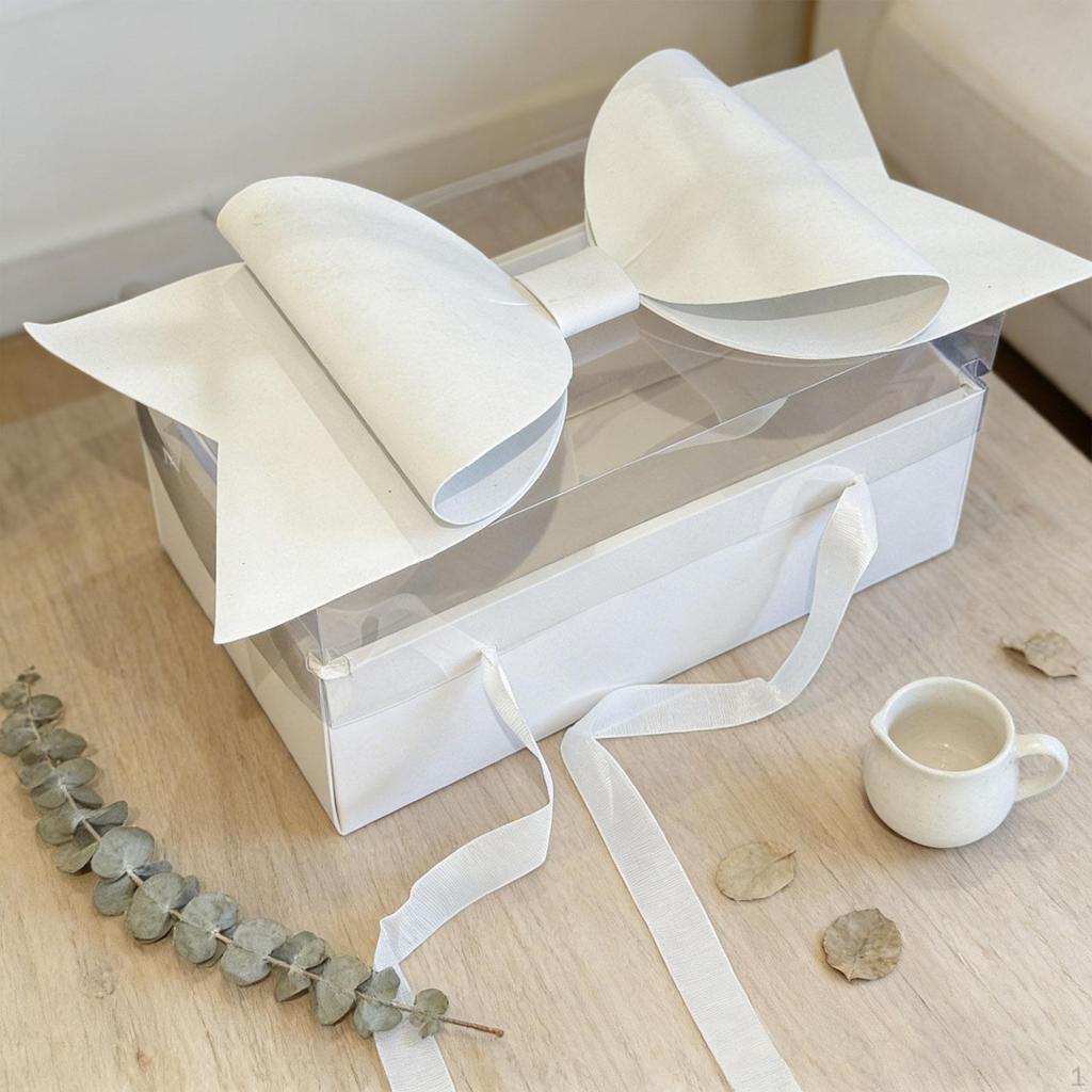 Valentine's Day Empty Box and Clear Window Delicate Flower with Bow for