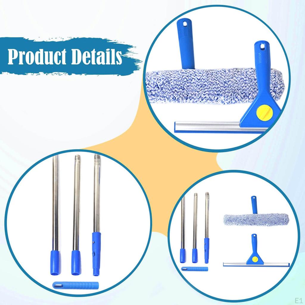 Window Cleaner Tool 2 In 1 Washing Kit Cleaning for Home High Glass Floor