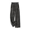 Women's High-Waisted Plaid Wide-Leg Pants - Spring Slimming Casual Drape Style