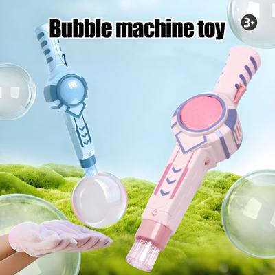 Magický bublifukový stroj Hračka Ruční bublifuk s barevnými světly Nastavitelná velikost bublin Bezpečná plastová bublifuková hůlka pro venkovní hru Zábava na párty