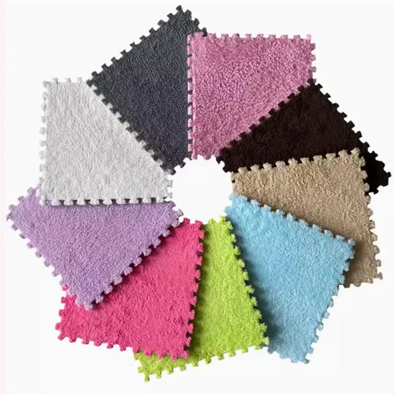 Soft Plush Children's Mat Babe Toys Eva Foam Puzzle Carpet Warm Children Play Mats Interlocking Rugs Infant Carpet 30*30*1.2CMcm