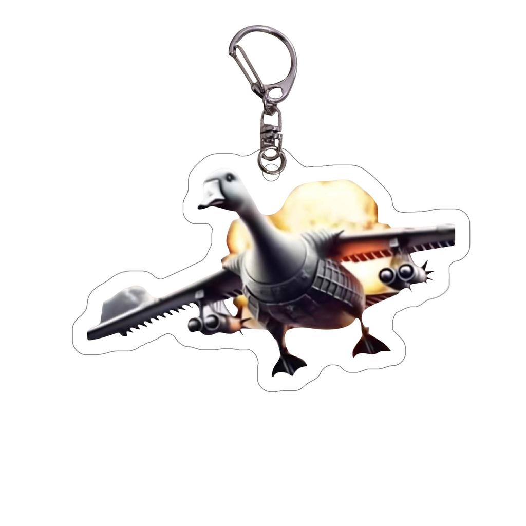 Foreign Version Of Shan Fun Acrylic Keychain, Trendy Acrylic Decoration, Interesting Image
