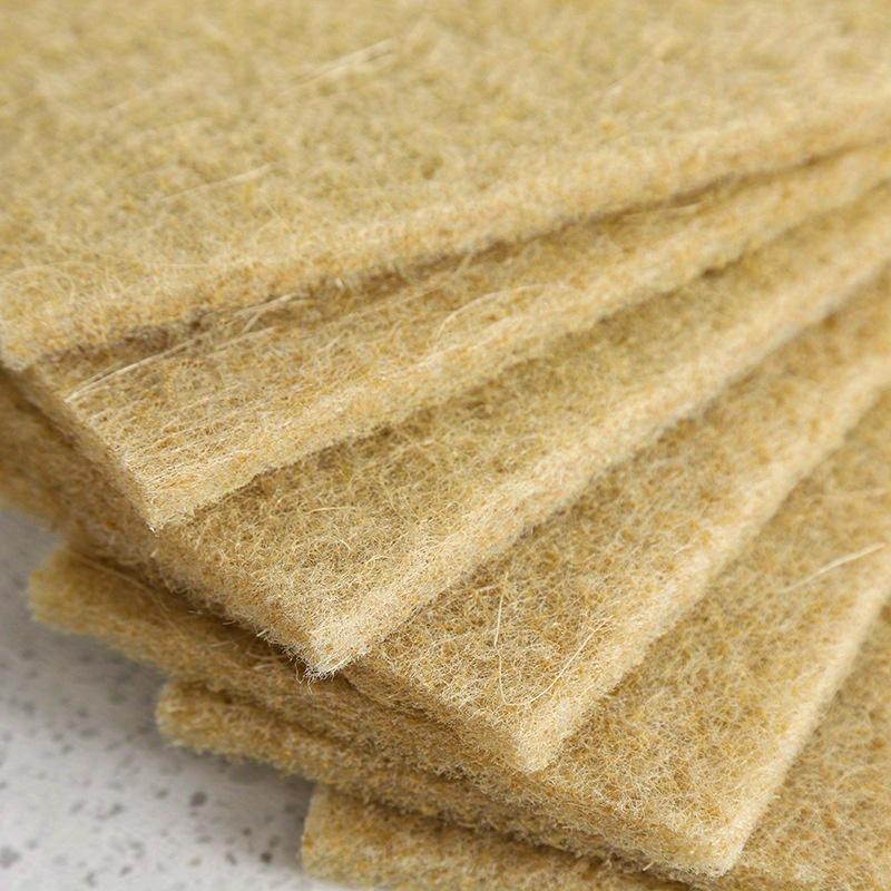 5pcs Coconut Fiber Scouring Pads - Non-Woven, High-Quality Reusable Exfoliating Pads for Kitchen, Bathroom, Living Room Cleaning
