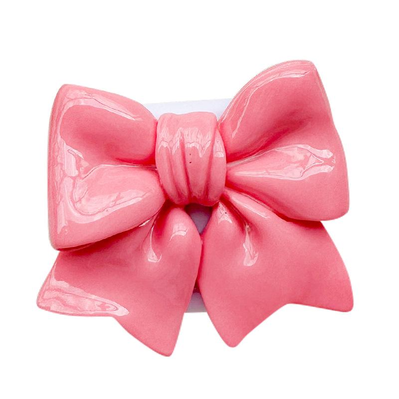 Solid Color Three-Dimensional Bow Wind Mobile Phone Case Mirror Sticker Desktop Airbag Bracket Back Sticker Retractable Small Fresh