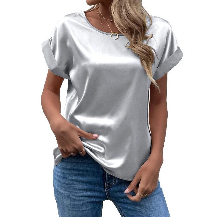 Sommer Täglich Kurzärmelig Neu Damen Schöner Rücken Sport Yoga T-Shirt Locker Lässig Atmungsaktiv Kurzes Top