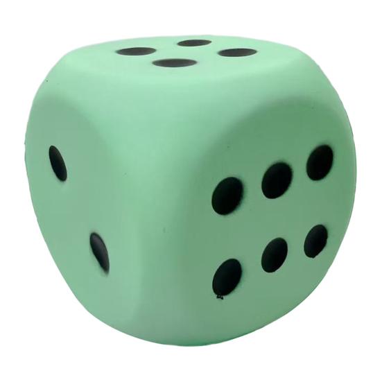 Large Slow-Rising Dice Squeeze Toy Soft PU Fidget for Stress Relief Rounded Corners for Safe Play Colorful Pinch Toy for Board Games