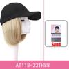 Perruque Bob Court pour Femme avec Casquette de Baseball Intégrée Pièce Capillaire Noir Naturel Cheveux Synthétiques Résistants à la Chaleur Look Élégant