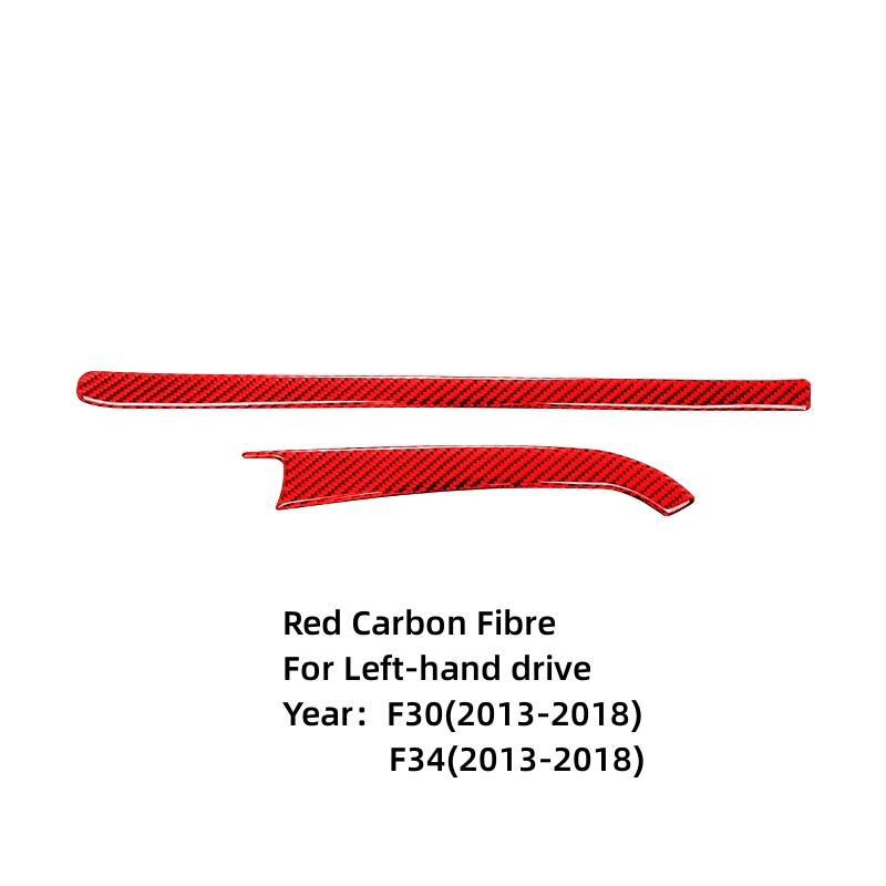 

Для BMW 3 серії GT F30 F34 2013-2018 Аксесуари Вставки-стрічки оздоблення центральної консолі переднього пасажира салону автомобіля з вуглецевого волокна Наклейки For Left-hand drive