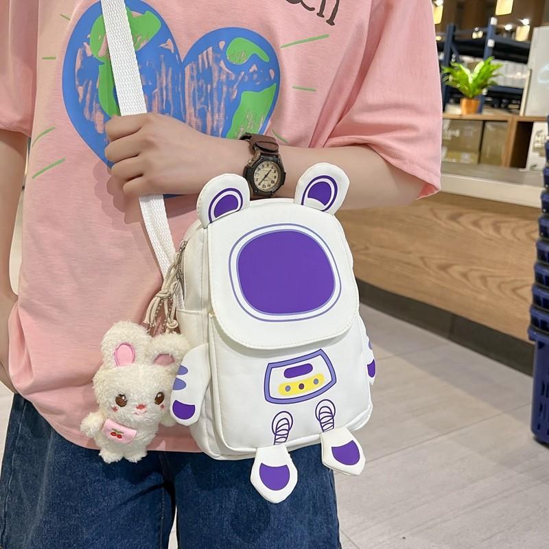 Astronaut Phone Bag Canvas Small Crossbody With Zipper For Girls