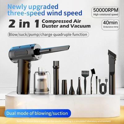 Nueva aspiradora de mano automática inalámbrica con iluminación LED, 50 000 RPM y 60 W de potencia mejorada.