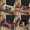 3D Visual Leopard Alpine Cattle Print Doormat Floral Welcome Rug Kitchen Laundry Room Floormat Living Room Bedroom Decor Doormat