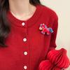 1 pièce Accessoire Manteau & Foulard Année du Zodiaque Charmant Tissu Poney Broche Pour Femmes Épingle Design de Niche Broche Broche Corsage Broche de Cou