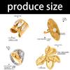 Flower Shape Geometric Open Jewelry Delicate Finger Rings Stainless Steel Texture Suitable for Various Occasion
