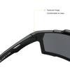 Winddichte Staubdichte Outdoor-Brille zum Radfahren Laufen Polarisierte PC-Gläser 99% UV-Blockierung Unisex-Design