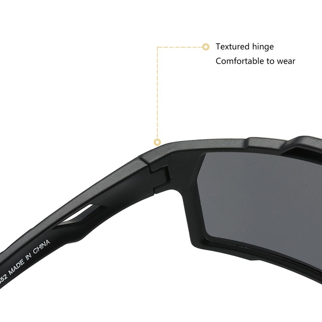 Winddichte Staubdichte Outdoor-Brille zum Radfahren Laufen Polarisierte PC-Gläser 99% UV-Blockierung Unisex-Design