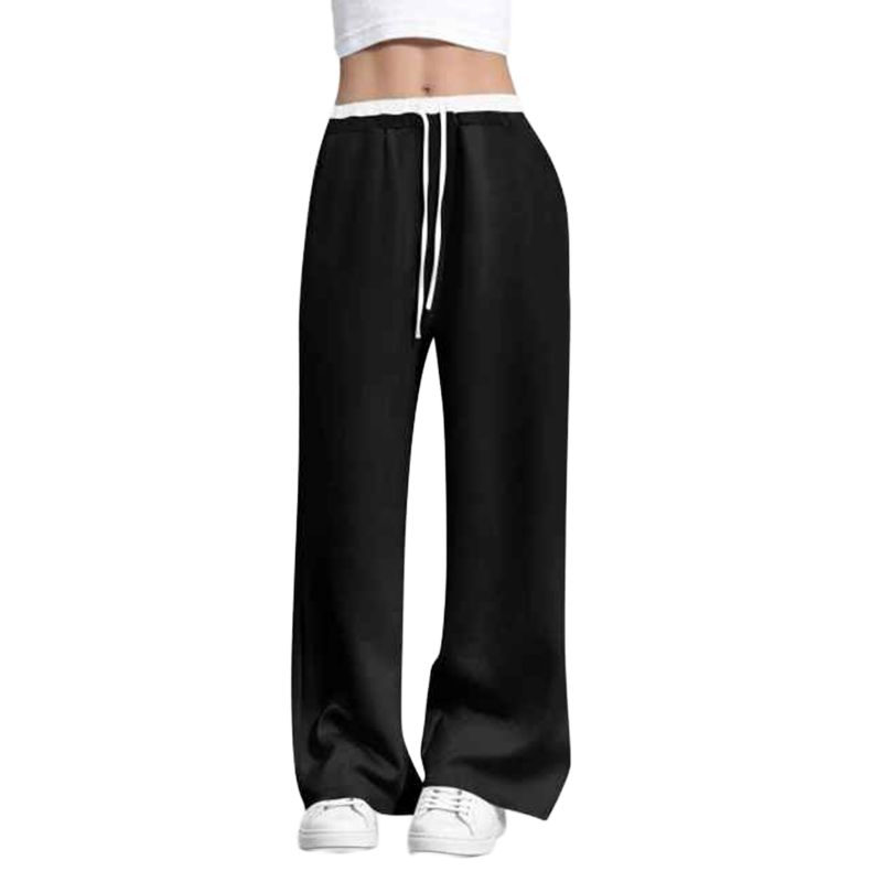 

Women s Solid-Color Casual Drawstring Pants Sweatpants S