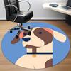 1pc Puppy Pet Office Round Area Rug, Under Office Chairs Bedroom Living Room Home Decor, Room Deco