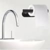 5Pcs Black Stainless Steel Toilet Paper Towel Holder No Punching Wall Mounted Adhesive Hook Paper Roll Rack
