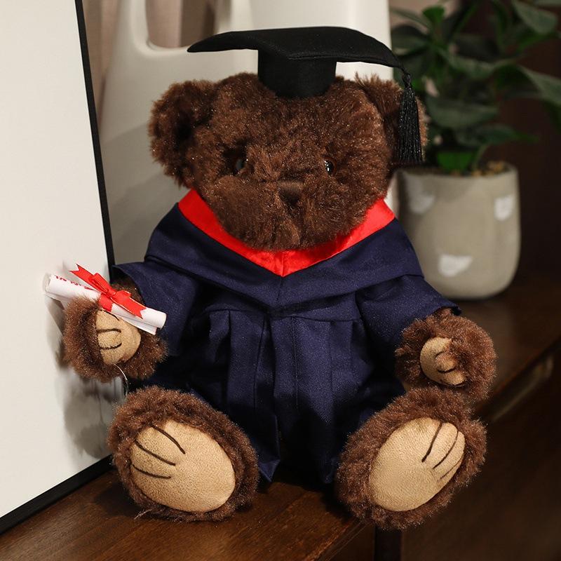 

Doctor robe bear doll plush toy doctor bear teddy bear graduation bear doll graduation season gift 30cm（0.25kg）