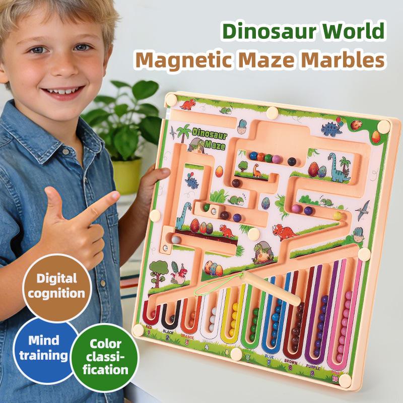 Magnetic Labyrinth Puzzle Ball Toy for Kids Fine Motor Hand Eye Coordination Preschool Education Game